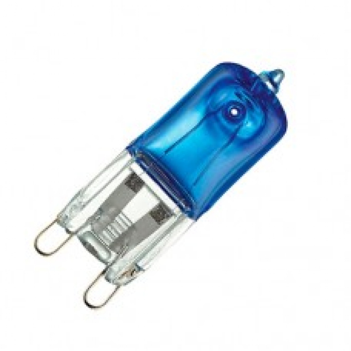 Horoz Electric Лампа галогенная G9 25W 220V синяя (белое свечение)
