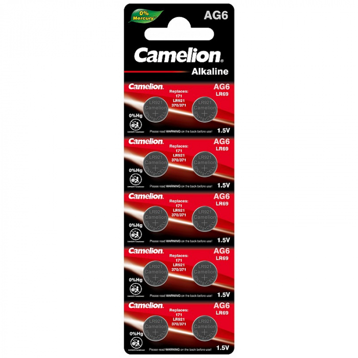 Э/п Camelion AG6 (G6 / G06 / LR921 / LR69 / 71A / 171 / 371A)