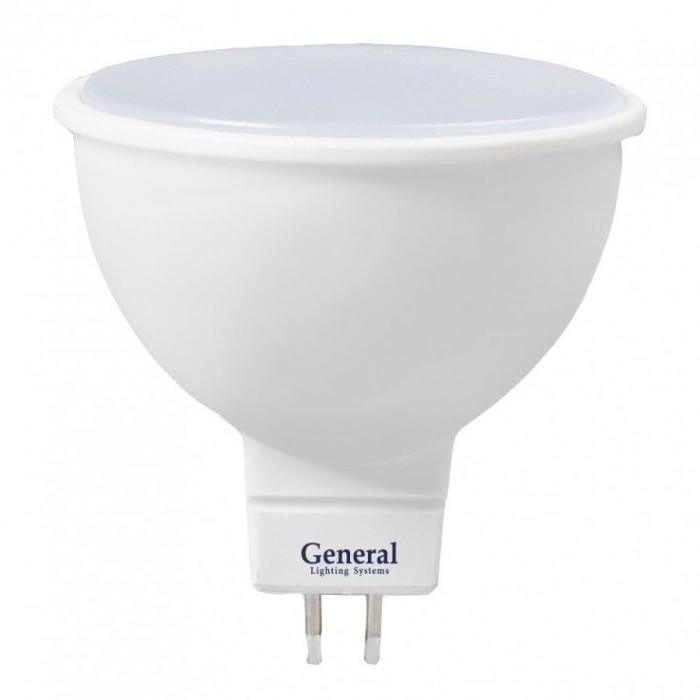 General MR16 GU5.3 7W 4500K 4K 50x50 пластик/алюм 632800