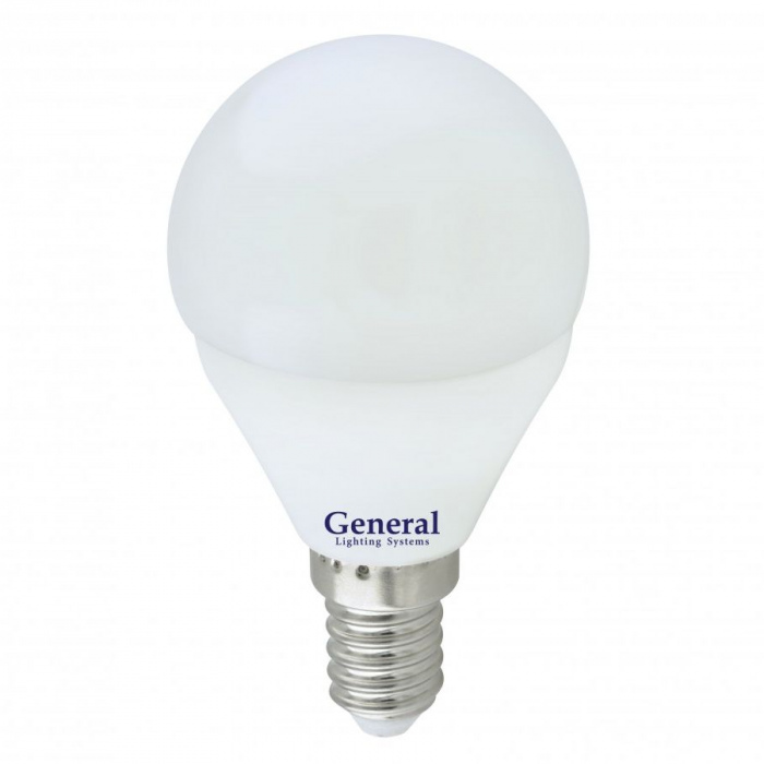 General шар P45 E14 10W 4500K 4K 45х80 пластик/алюм GLDEN-G45F-10-230-E14-4500, 683400