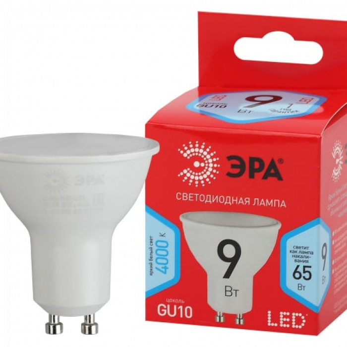 ЭРА ECO MR16 GU10 9W (720lm) 4000K 4K MR16-9W-840-GU10 R 60х50